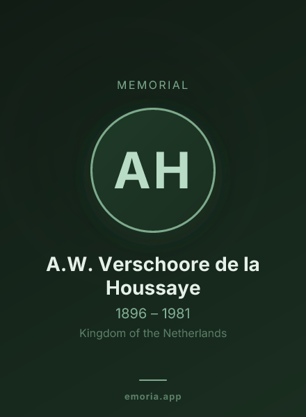 Memorial portrait of A.W. Verschoore de la Houssaye