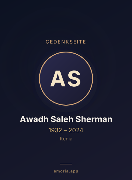 Gedenkportrait von Awadh Saleh Sherman