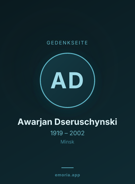 Gedenkportrait von Awarjan Dseruschynski