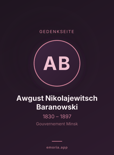 Gedenkportrait von Awgust Nikolajewitsch Baranowski