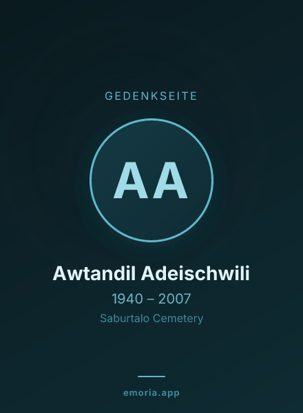 Gedenkportrait von Awtandil Adeischwili