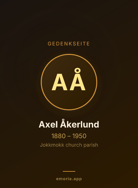 Gedenkportrait von Axel Åkerlund
