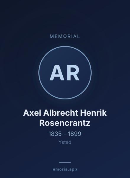 Memorial portrait of Axel Albrecht Henrik Rosencrantz