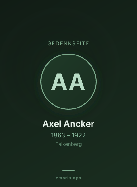 Gedenkportrait von Axel Ancker
