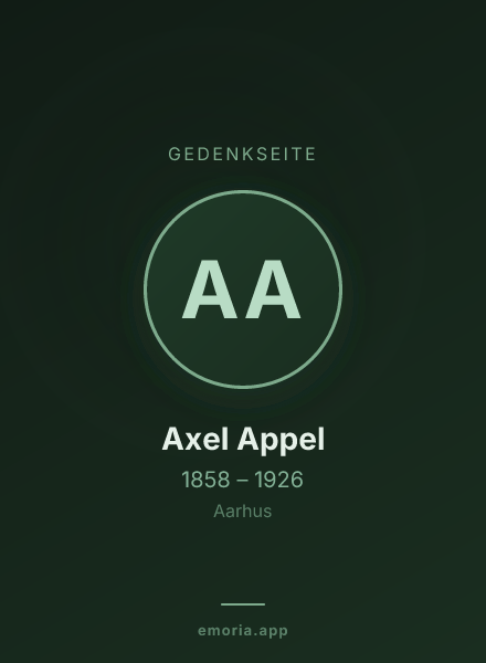 Gedenkportrait von Axel Appel