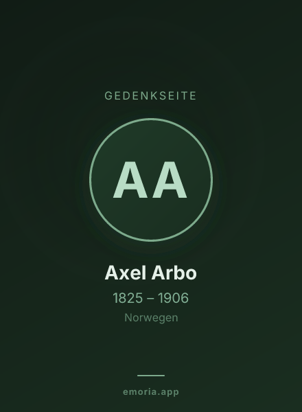Gedenkportrait von Axel Arbo