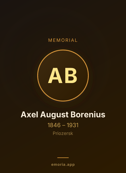 Memorial portrait of Axel August Borenius