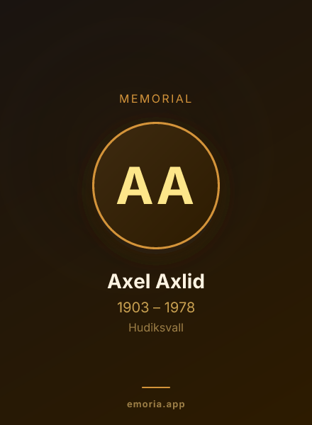 Memorial portrait of Axel Axlid