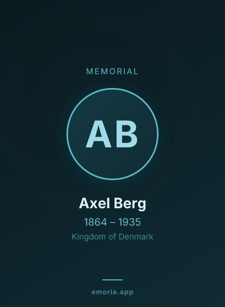 Memorial portrait of Axel Berg