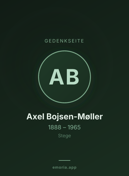 Gedenkportrait von Axel Bojsen-Møller
