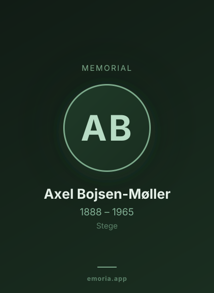 Memorial portrait of Axel Bojsen-Møller