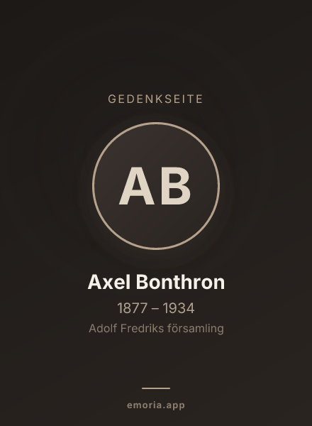 Gedenkportrait von Axel Bonthron