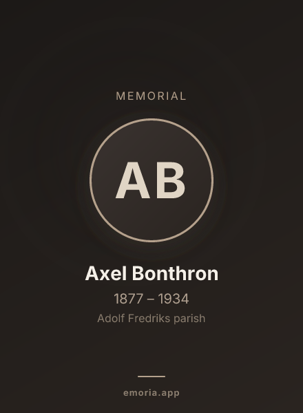Memorial portrait of Axel Bonthron