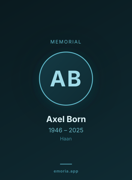 Memorial portrait of Axel Born