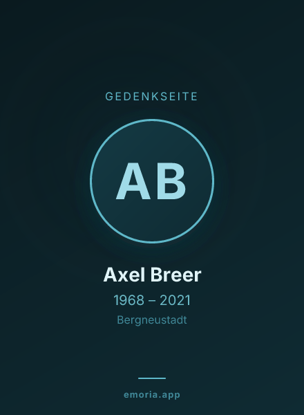 Gedenkportrait von Axel Breer