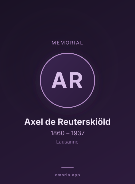 Memorial portrait of Axel de Reuterskiöld