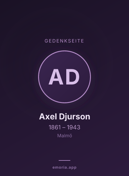 Gedenkportrait von Axel Djurson