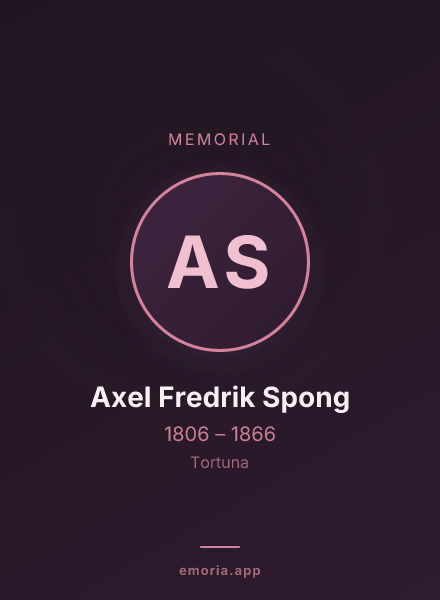 Memorial portrait of Axel Fredrik Spong