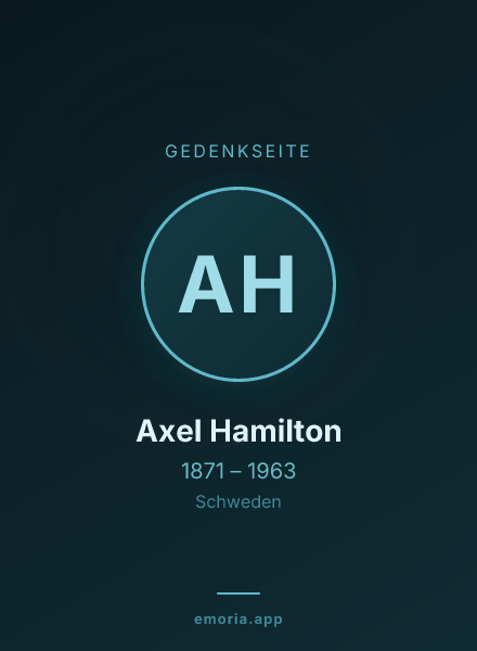 Gedenkportrait von Axel Hamilton