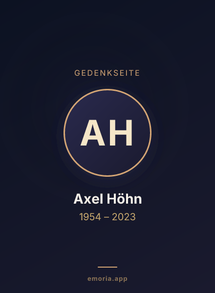 Gedenkportrait von Axel Höhn