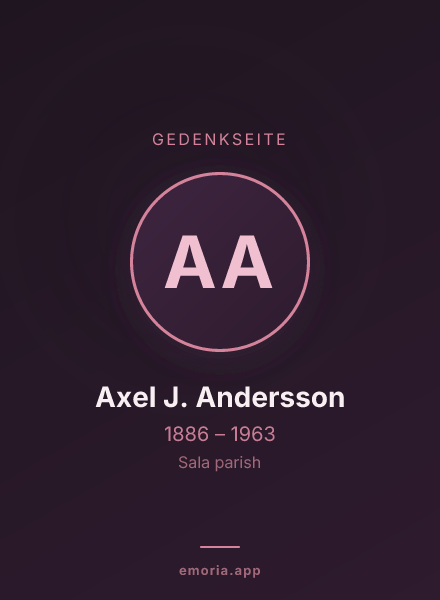 Gedenkportrait von Axel J. Andersson