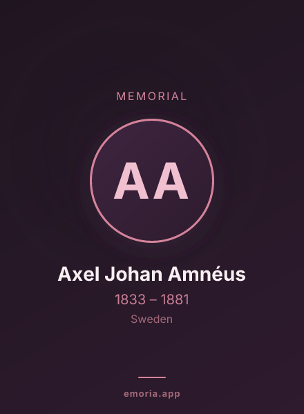 Memorial portrait of Axel Johan Amnéus
