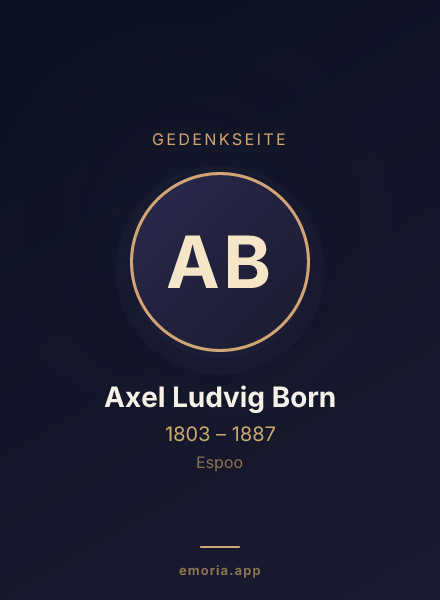 Gedenkportrait von Axel Ludvig Born