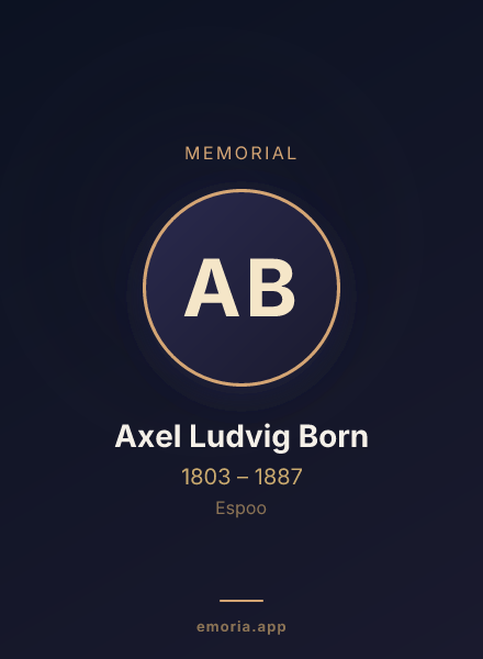 Memorial portrait of Axel Ludvig Born