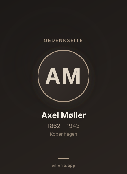 Gedenkportrait von Axel Møller