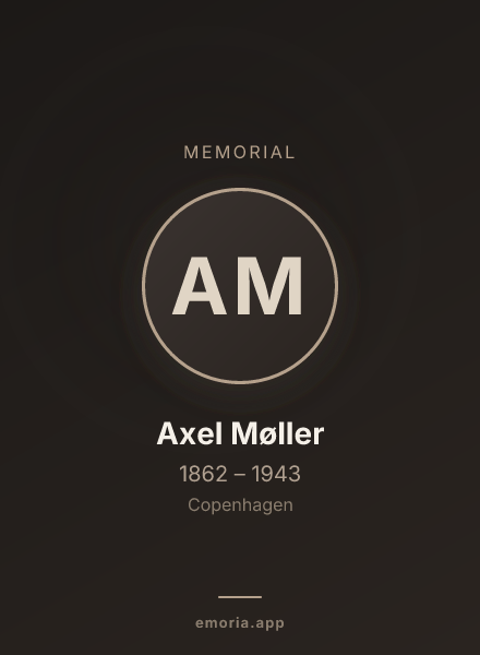Memorial portrait of Axel Møller