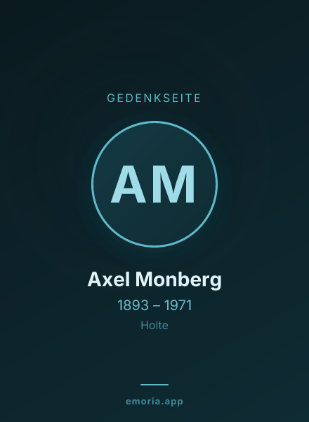 Gedenkportrait von Axel Monberg