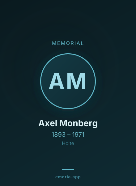 Memorial portrait of Axel Monberg