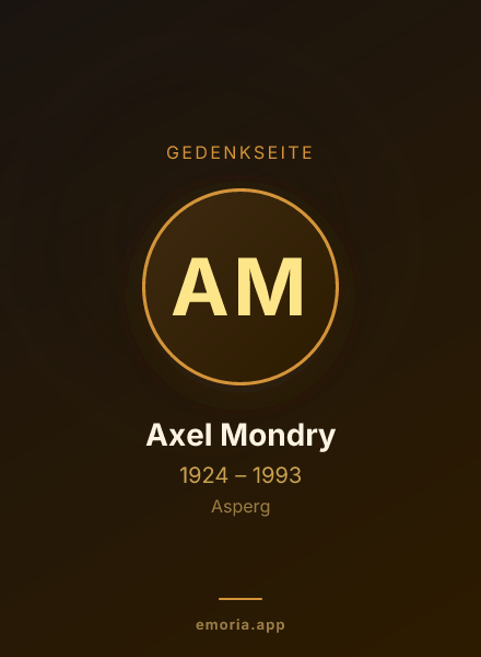 Gedenkportrait von Axel Mondry