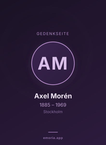 Gedenkportrait von Axel Morén