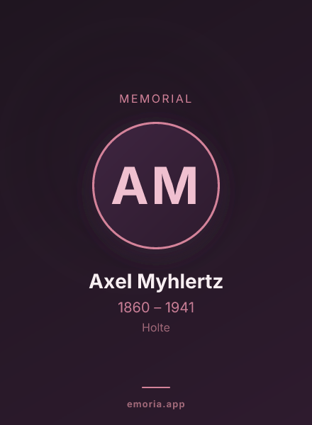 Memorial portrait of Axel Myhlertz