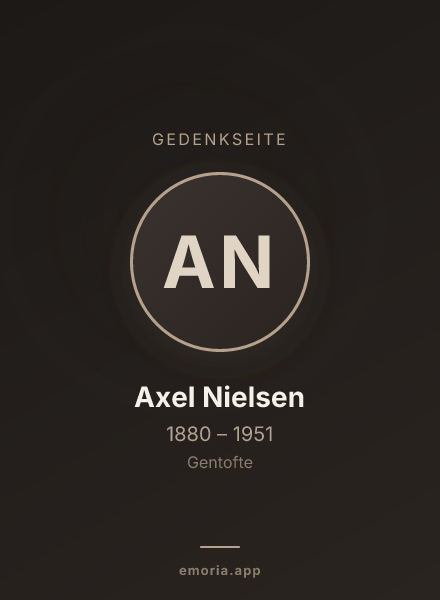 Gedenkportrait von Axel Nielsen