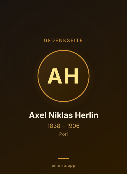 Gedenkportrait von Axel Niklas Herlin