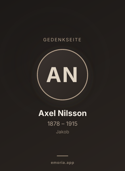Gedenkportrait von Axel Nilsson
