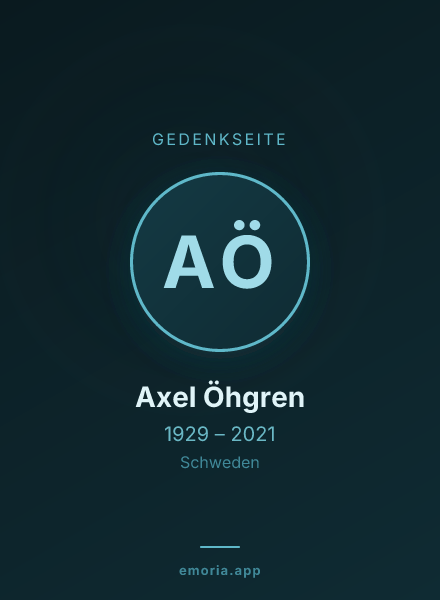 Gedenkportrait von Axel Öhgren