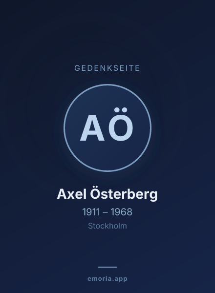 Gedenkportrait von Axel Österberg