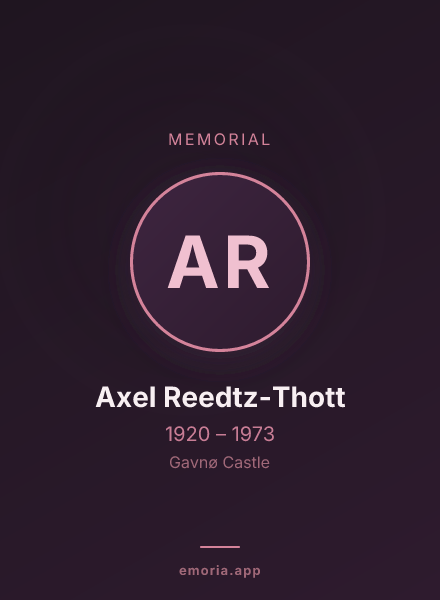 Memorial portrait of Axel Reedtz-Thott
