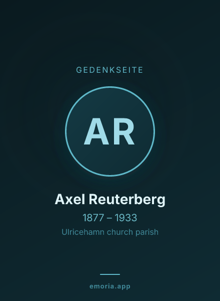 Gedenkportrait von Axel Reuterberg