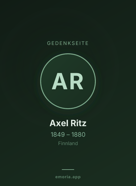 Gedenkportrait von Axel Ritz