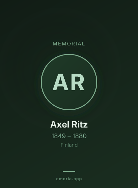 Memorial portrait of Axel Ritz