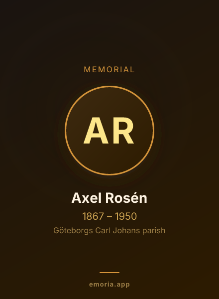 Memorial portrait of Axel Rosén