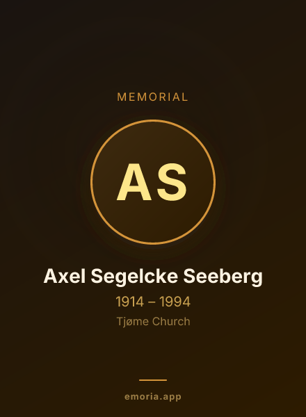 Memorial portrait of Axel Segelcke Seeberg