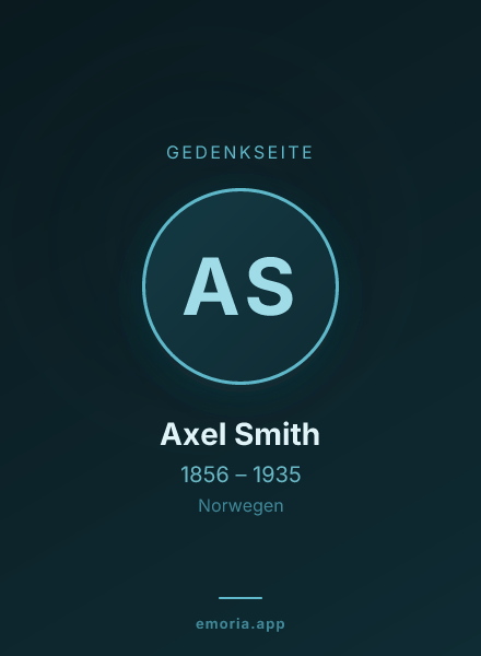 Gedenkportrait von Axel Smith