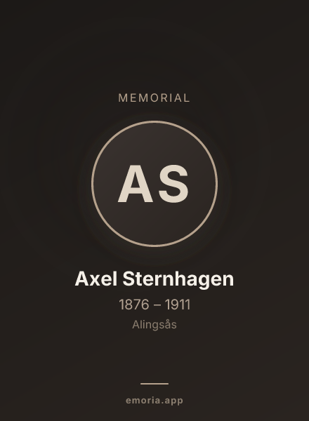 Memorial portrait of Axel Sternhagen