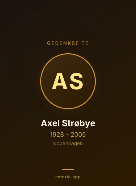 Gedenkportrait von Axel Strøbye
