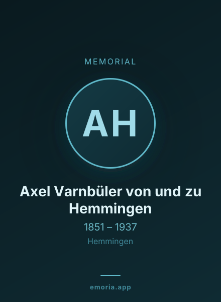 Memorial portrait of Axel Varnbüler von und zu Hemmingen